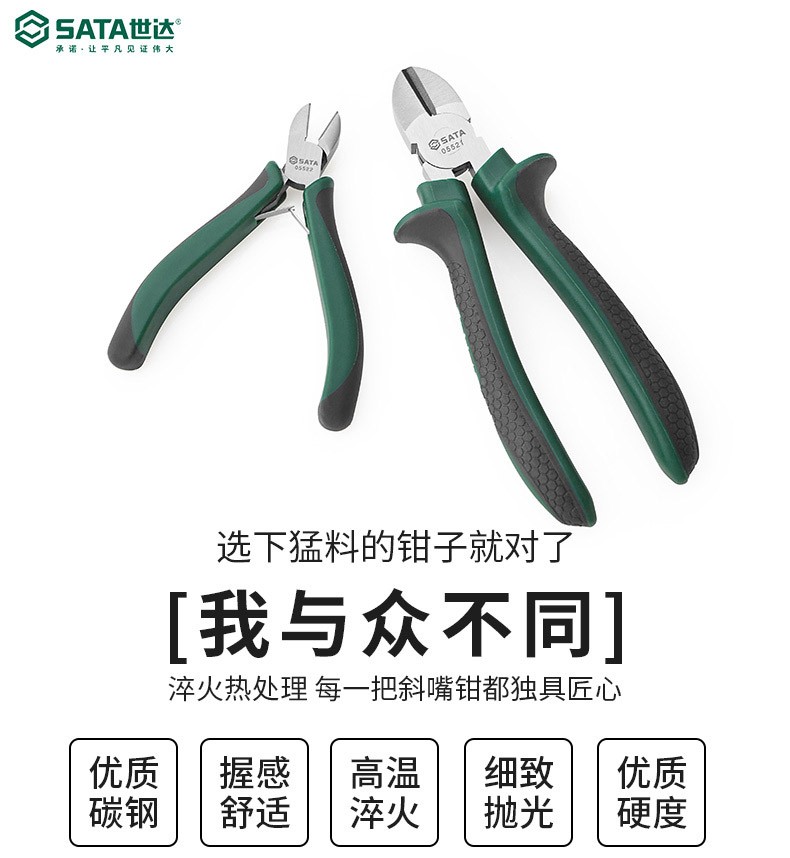 斜嘴鉗斜口鉗電子電工鉗子(圖1)